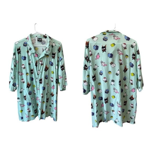 My Hero Academia Hello Kitty and Friends size 3XL button down short sleeve shirt - Picture 10 of 16